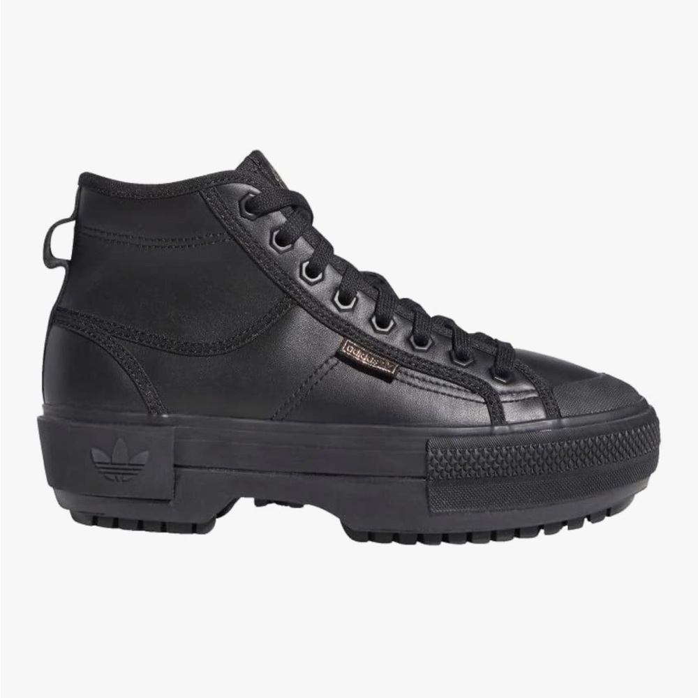 Adidas Nizza Trek Platform High Tops Core Black Rose Gold